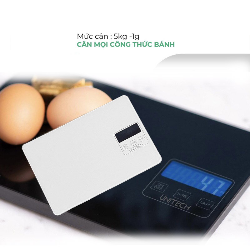 Cân điện tử UNITECH - màu trắng/đen 1 Unitecg Kitchen Scale