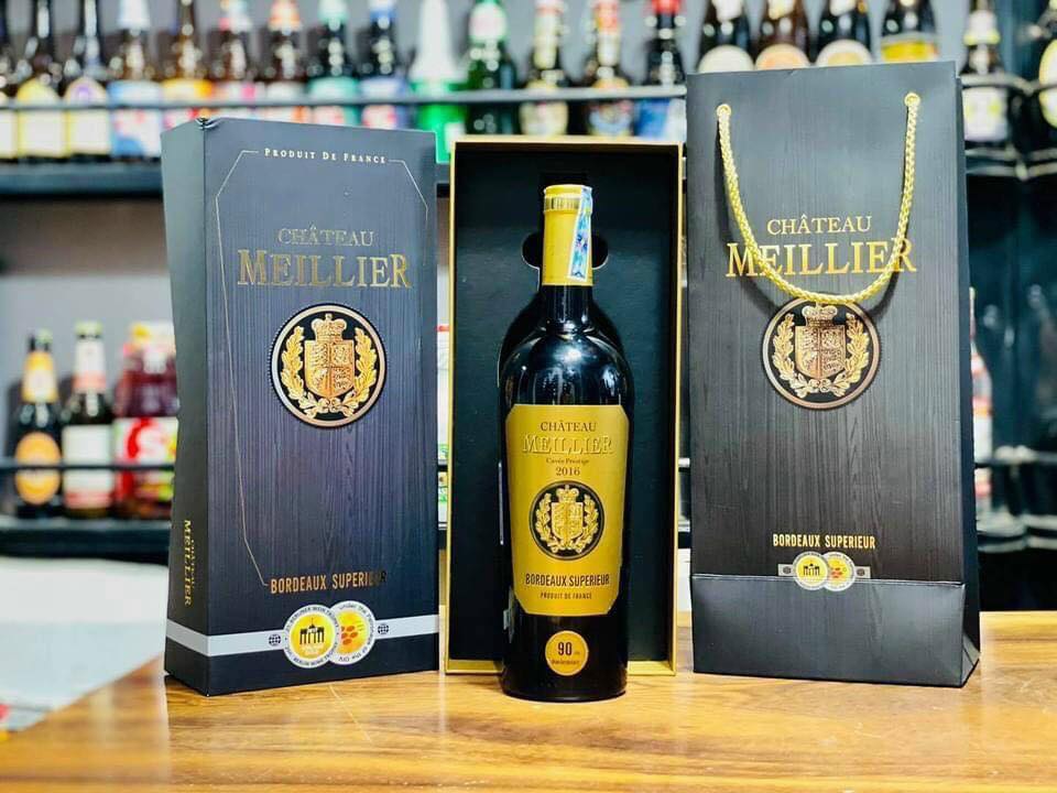 Rượu vang đỏ Meillier Bordeaux Superieur Rouge (Pháp) - Chai 750ml 3 Vang Chateau Meillier Bordeaux Superieur