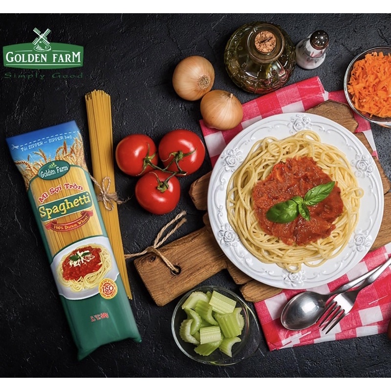 Mỳ Spaghetti Golden Farm 500g có túi khóa 1 aebdf5dfc9f0a7e50762286912ad7f7c
