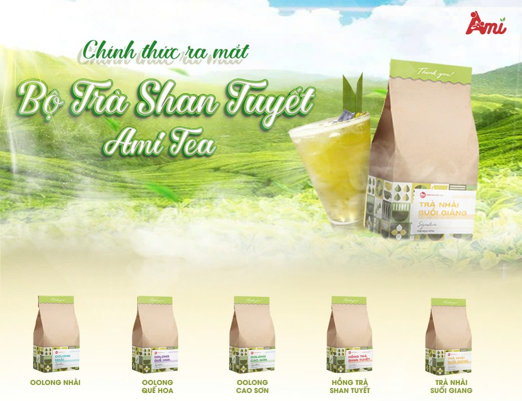 ra mắt bộ trà shan tuyết ami tea