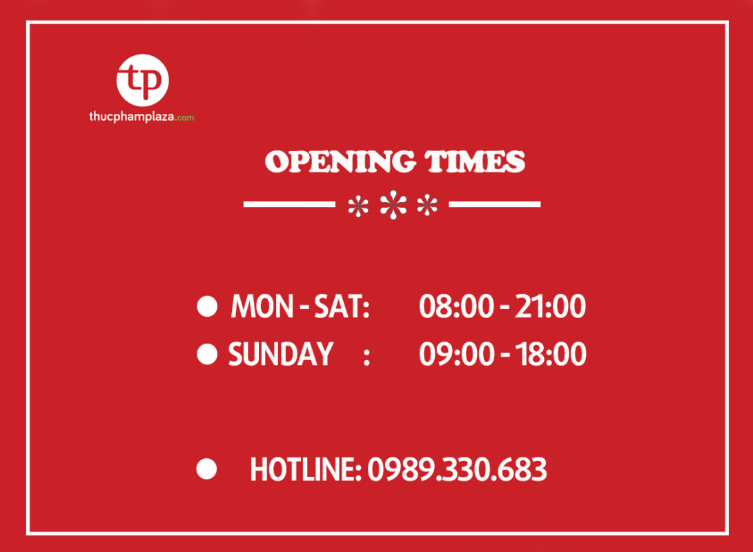 Thông báo: Thực Phẩm Plaza đã quay trở lại thời gian làm việc buổi tối như trước đây 1 bang TP treo ngoai CHUAN large