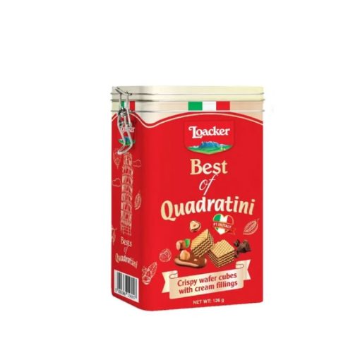 Bánh quy xốp Loacker Best of Quadratini hộp thiếc 126g