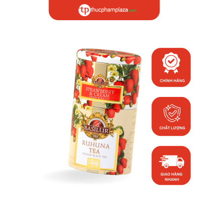 Trà Basilur Dâu Kem Ruhuna Tea - hộp thiếc 100g 2 basilur dau kem medium
