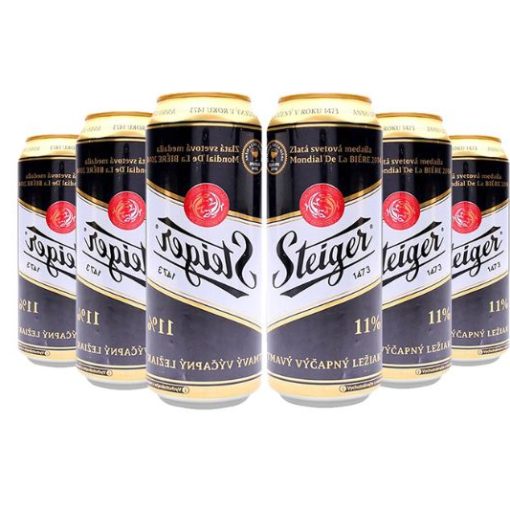 Bia Steiger đen 11% Dark Lager - lon cao 50cl 6 Bia Steiger đen 11% Dark Lager lon cao 50cl