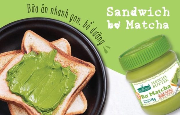 Bơ Matcha Golden Farm 170g & 340g 6 bo tra xanh