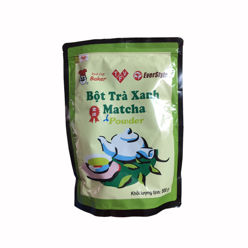 Bột trà xanh matcha hương nhài Red-Cap Baker – túi 500g 1 bot tra xanh red cap 500g