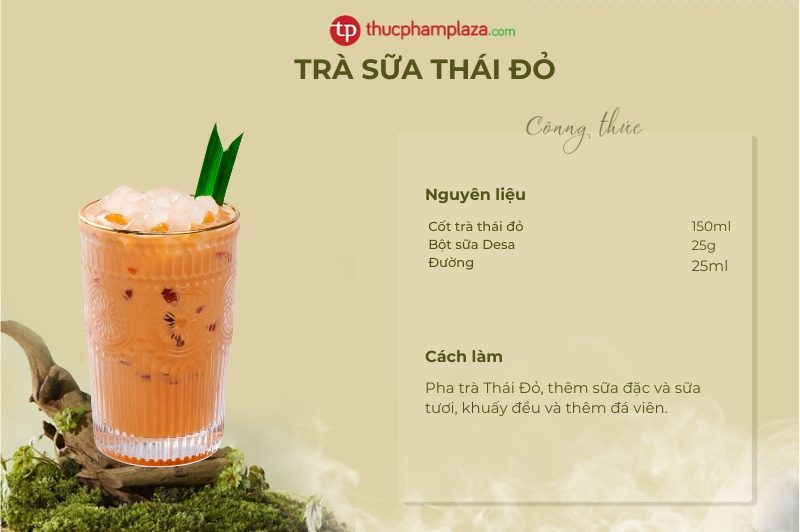 Cách Làm Trà Sữa Thái Đỏ Đậm Vị Chuẩn Barista 1 trà sữa thái đỏ