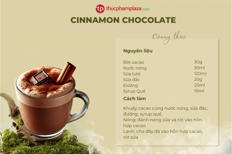 Công Thức Pha Cinnamon Chocolate Thơm Lừng Vị Quế 1 Cinnamon Chocolate