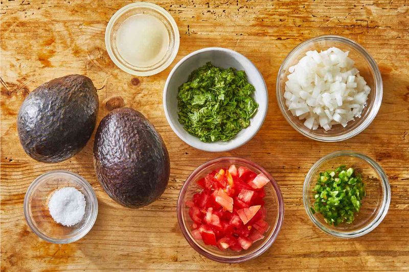 Nguyên liệu làm món Guacamole