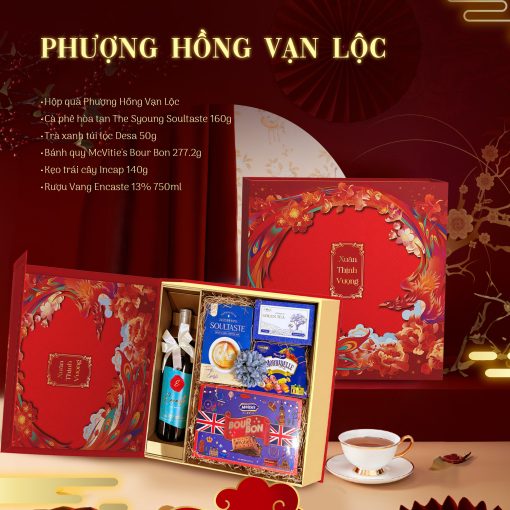 Hộp quà Tết 2025 Phượng Hồng Vạn Lộc 02