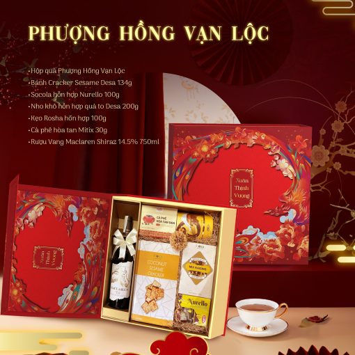 Hộp quà Tết 2025 Phượng Hồng Vạn Lộc 03