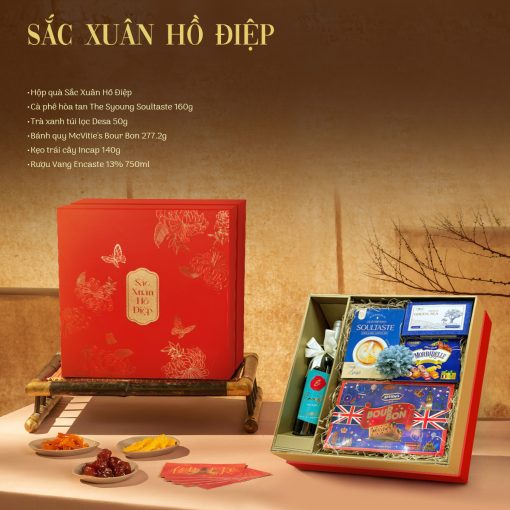Hộp quà Tết 2025 Sắc Xuân Hồ Điệp 02