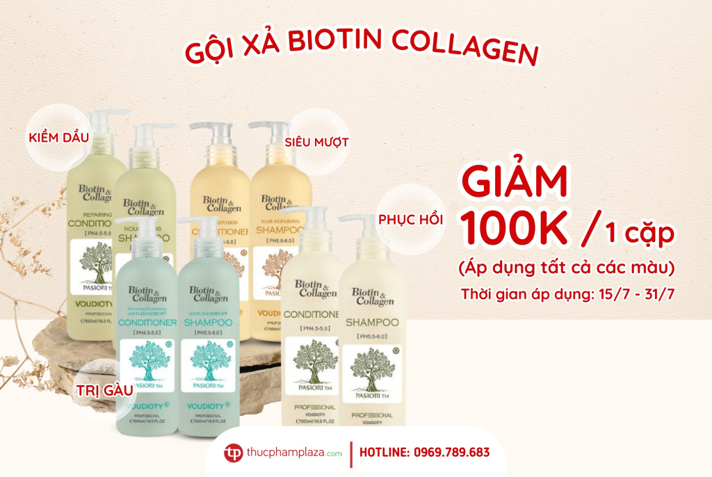 Bí quyết tóc dày và bóng mượt với Cặp gội xả Biotin 1L và Biotin du lịch 2 image 335 large