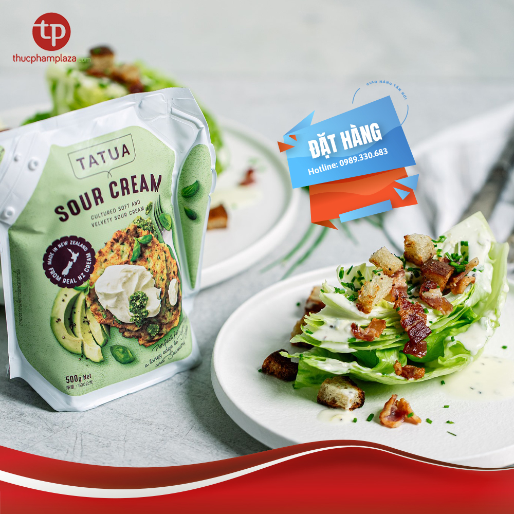 Kem chua TATUA Sour Cream - gói 500g 1 kem chua tatua 500g FB