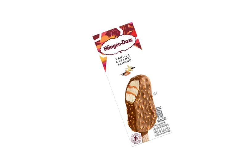 Kem Häagen-Dazs vị vani caramen và hạnh nhân que 80ml 8 Thiết kế tiện lợi của kem Häagen-Dazs vị vani caramen và hạnh nhân – que 80ml