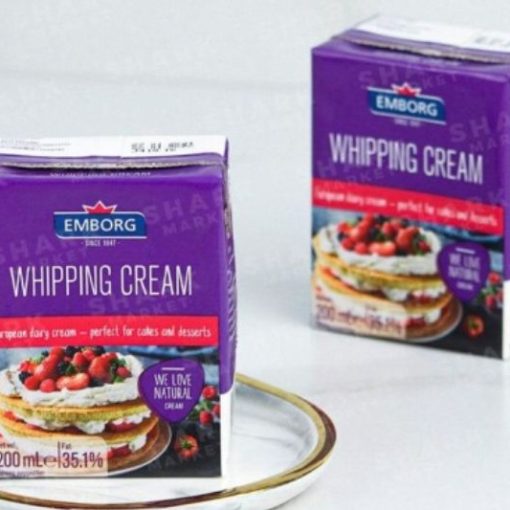 Kem tươi Whipping Cream hiệu Emborg – hộp 200ml 4 Thương hiệu Emborg nổi tiếng với các sản phẩm từ sữa