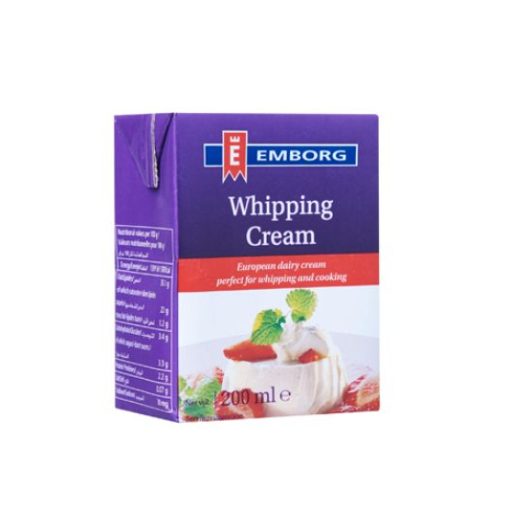Kem tươi Whipping Cream hiệu Emborg – hộp 200ml
