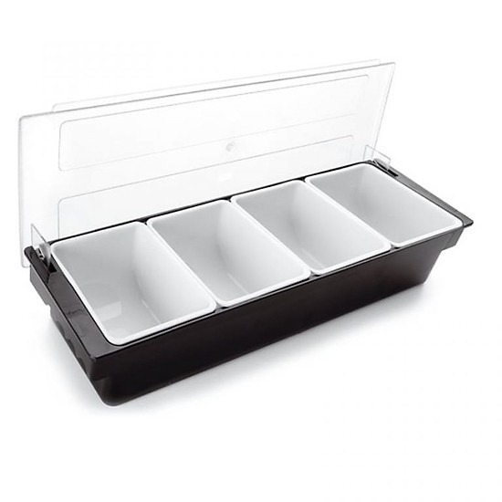 Khay Topping Nhựa 4 Ngăn 1 khay topping nhua 4 ngan