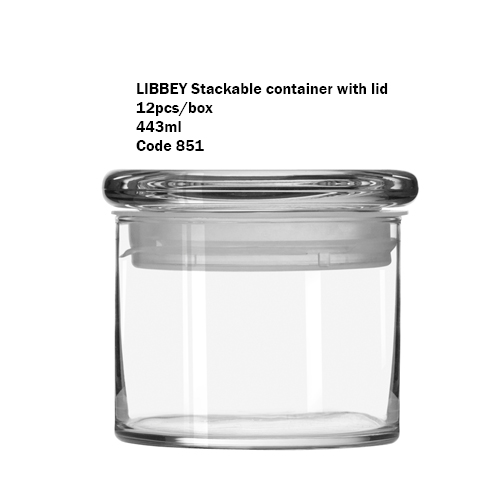 Lọ Libbey Stackable có nắp siêu kín 443ml Code 851 1 libbey 851