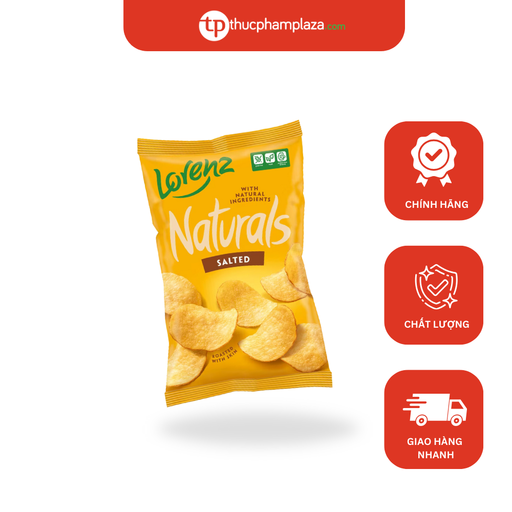 Snack khoai tây Lorenz Naturals vị Muối kiểu truyền thống 100g 1 lorenz vi muoi truyen thong