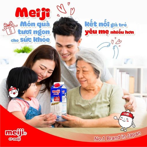 Sữa Thanh Trùng Meiji Dinh Dưỡng Tươi Ngon Từ Nhật Bản 6 meiji xanh 2