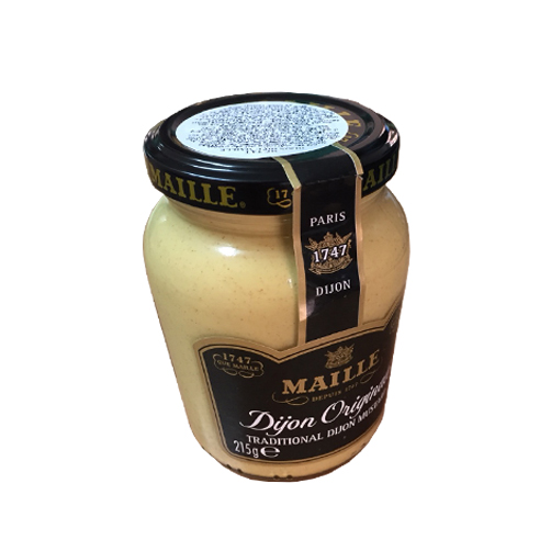 Mù tạt vàng Dijon hiệu Maille - lọ 215ml 1 mu tat vang nho mailie