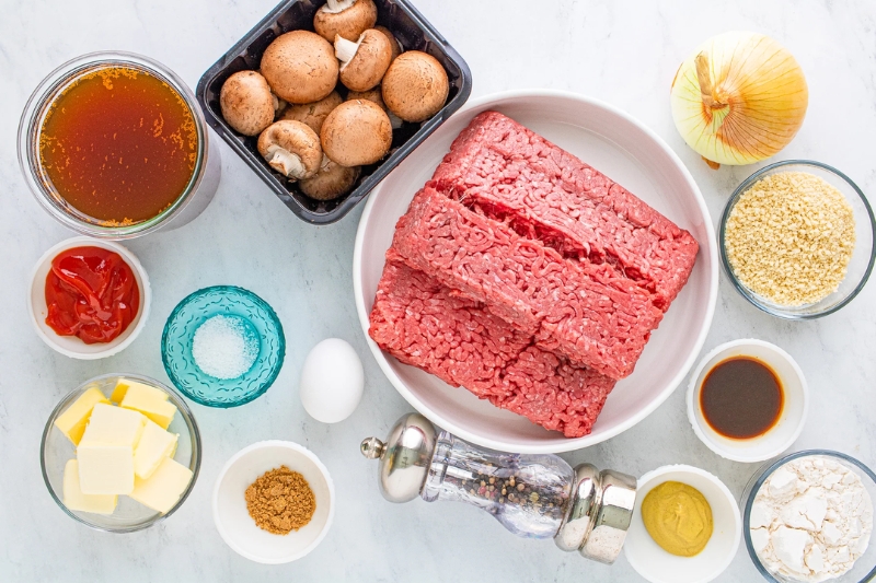 Nguyên Liệu Cần Chuẩn Bị Để Làm Salisbury Steak