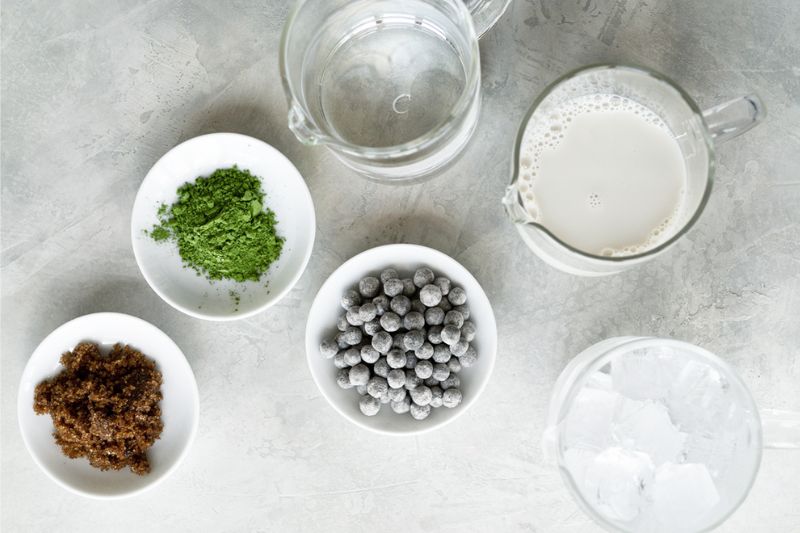 Nguyên Liệu Làm Trà Sữa Matcha Hoàn Hảo Tại Nhà 2 Nguyên liệu nấu trà sữa matcha