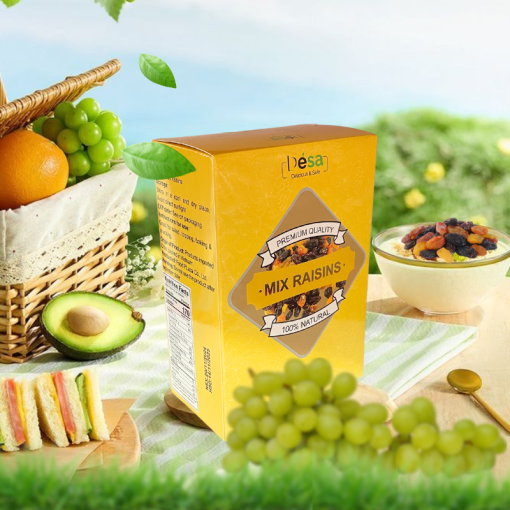 nho kho 3 mau DESA 200g vang