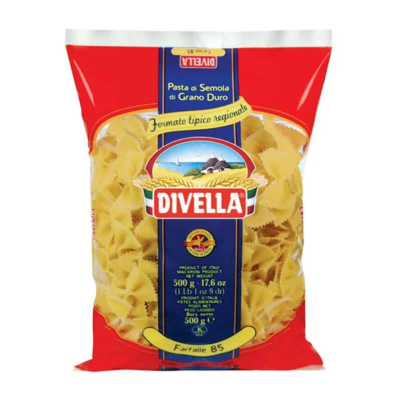 Nui nơ Farfalle Divella số 85 gói 500g 1 nui no divella 1