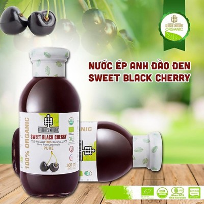 Nước trái anh đào đen hữu cơ hiệu Georgia's Natural - chai 300ml 2 nuoc ep anh dao den huu co 300ml medium