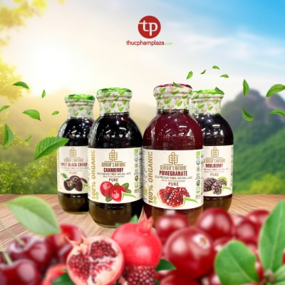 Nước trái anh đào đen hữu cơ hiệu Georgia's Natural - chai 300ml 3 nuoc ep huu co medium