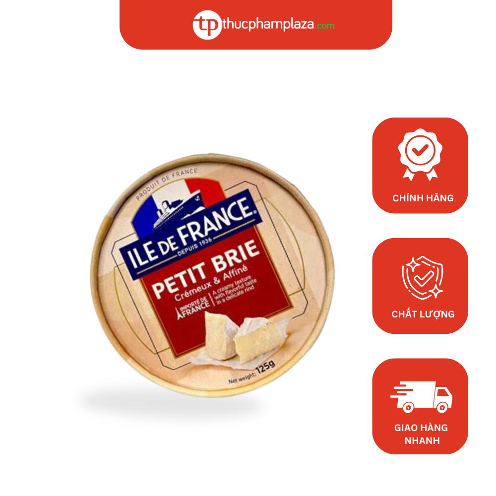 Phô mai Brie hiệu Ile de France 125g 1 pho mai brie Phap