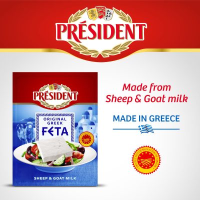 Phô mai feta President Greek Feta - hộp 150g 2 pho mai greek feta 150g goat president medium