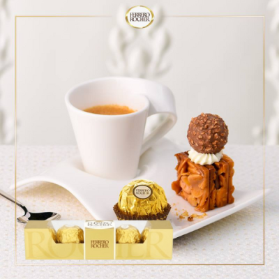 Socola kem hạt dẻ Rocher mini hộp 5 viên 