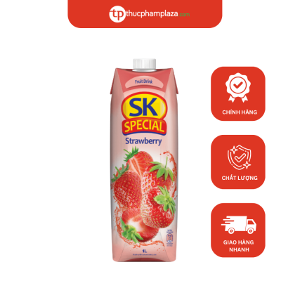 Nước ép SK Dâu Tây (Strawberry) hộp 1L 2 sk dau tay medium