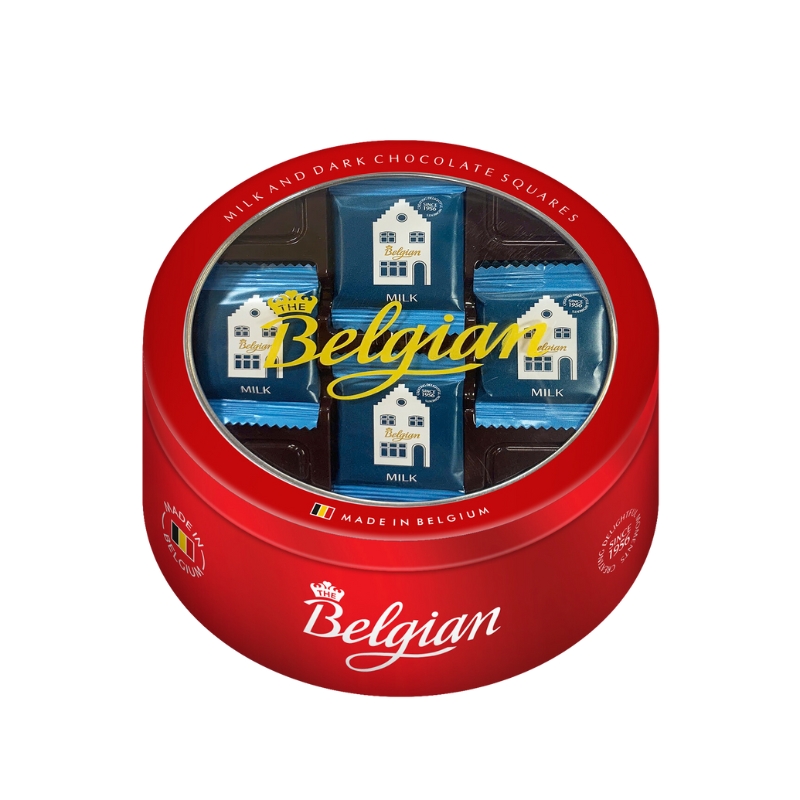 Socola Belgian hỗn hợp hộp tròn 125g 3 Socola Belgian hỗn hợp hộp tròn 125g