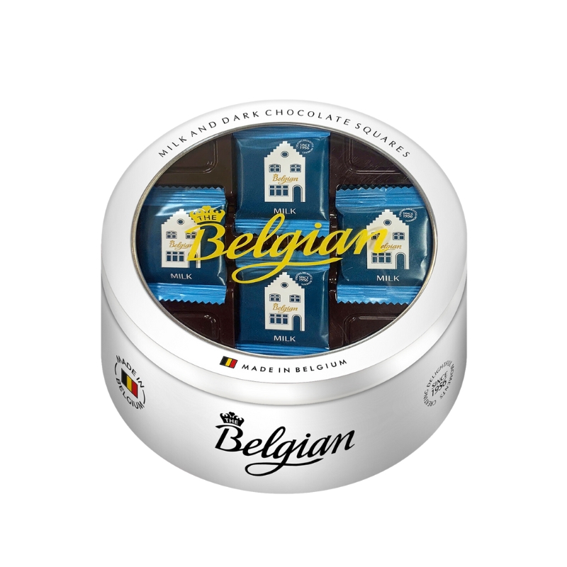 Socola Belgian hỗn hợp hộp tròn 125g 4 Socola Belgian hỗn hợp hộp tròn 125g