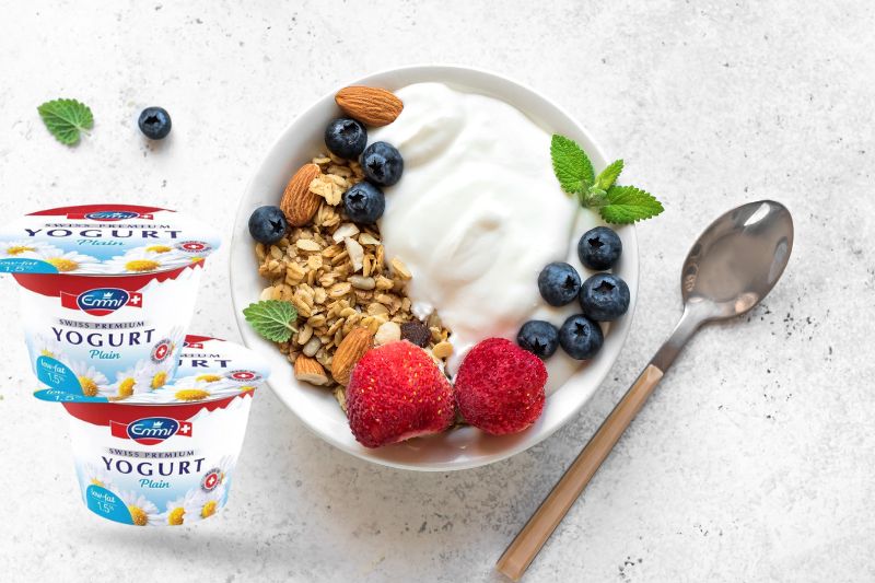 Sữa chua Emmi nguyên chất hộp 100g 10 sua chua emmi nguyen chat chinh hang 1