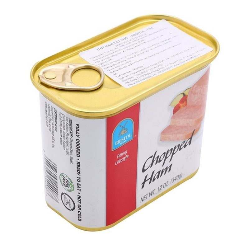 Thịt heo hầm xắt nhỏ Bristol Chopped Ham - hộp 340g 6 Bristol Chopped Ham