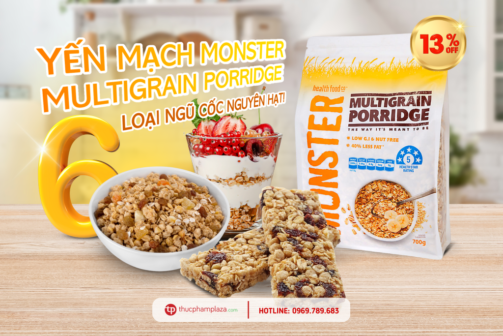 Làm bánh Granola 6 loại ngũ cốc không cần lò nướng với hiệu Monster 2 thucphamplaza 1 16 large