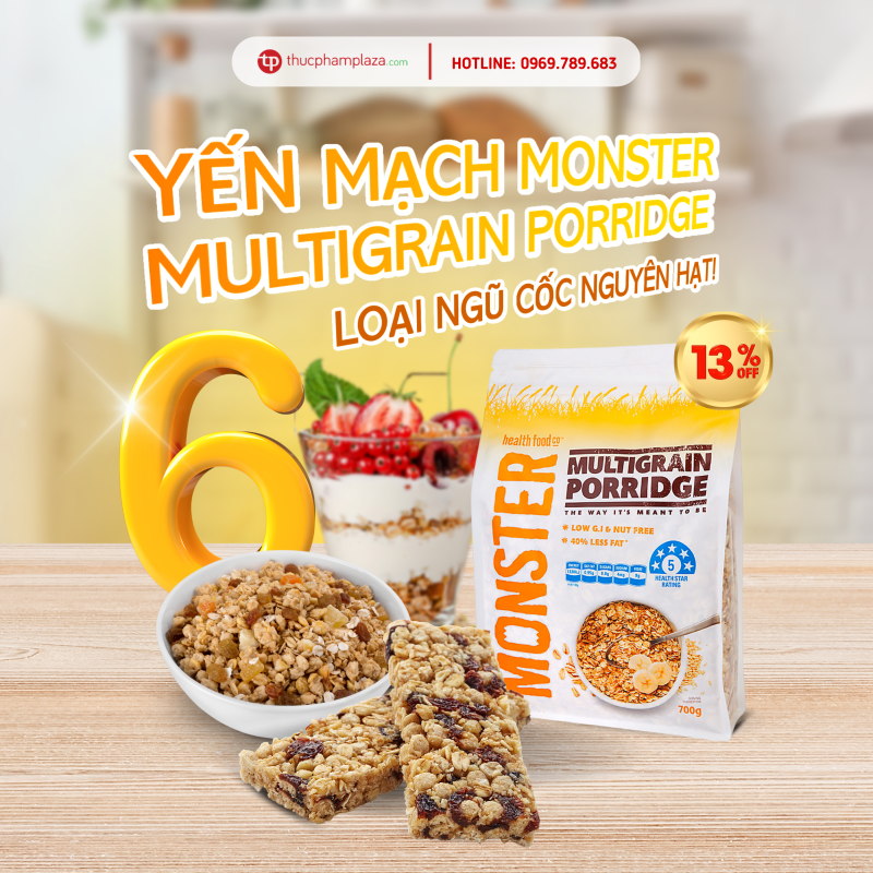 Làm bánh Granola 6 loại ngũ cốc không cần lò nướng với hiệu Monster 1 thucphamplaza.com 19 large