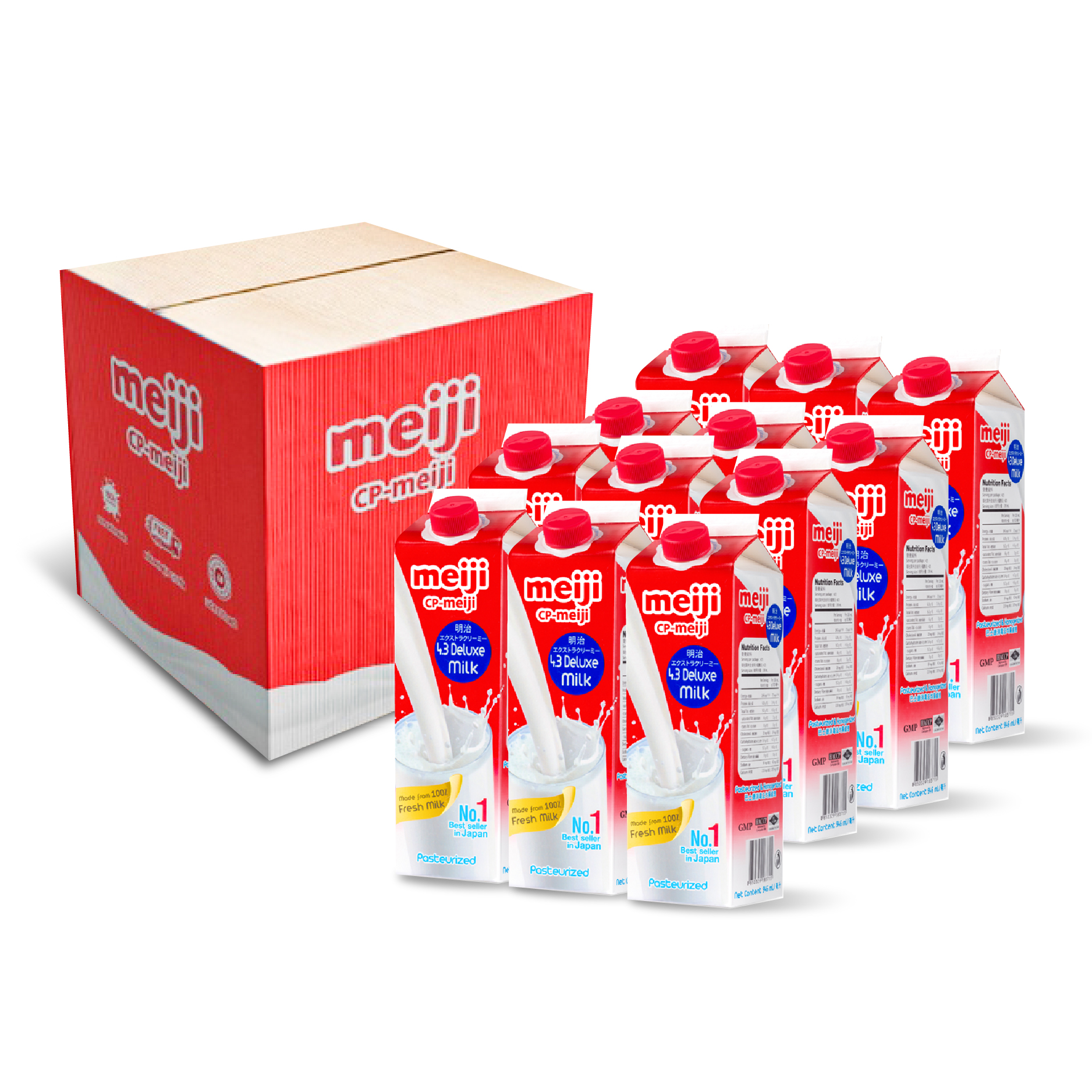 Sữa Thanh Trùng Meiji Dinh Dưỡng Tươi Ngon Từ Nhật Bản 4 thung meiji do