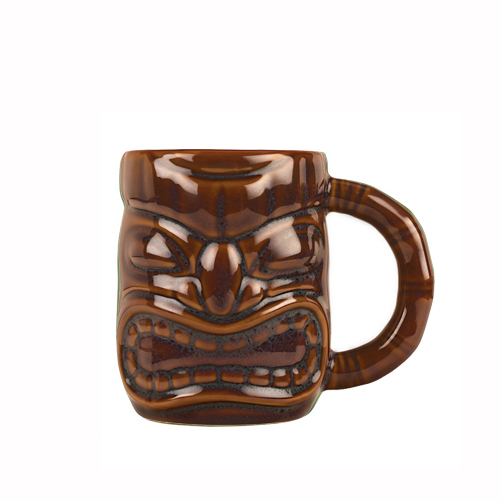 Ly thấp Tiki ceramic màu nâu 473ml code WTI TMB - 16 (Bán lẻ từ 6 chiếc) 1 tiki mug 473ml nau