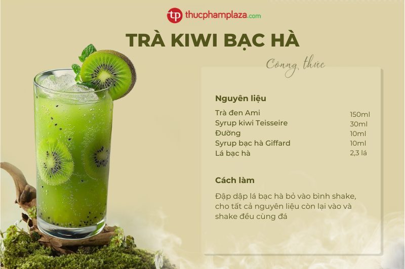 Bỏ Túi Công Thức Trà Kiwi Bạc Hà Thơm Ngon, Mát Lạnh 1 Trà kiwi bạc hà