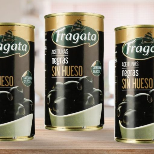 Trái ô liu đen tách hạt Fragata hộp 350g 6 trai oliu den tach hat Fragata thom ngon