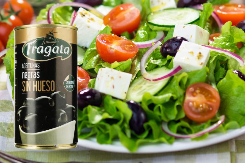 Trái ô liu đen tách hạt Fragata hộp 350g 9 trai oliu den tach hat Fragata uy tin