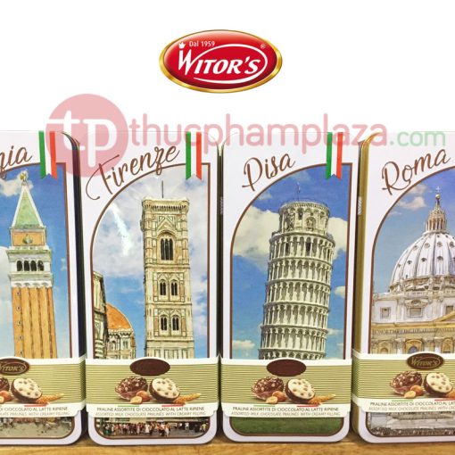 Sôcôla nhân kem hạt dẻ hiệu Witor's - hộp thiếc 250g 3 witor 4 hop banh