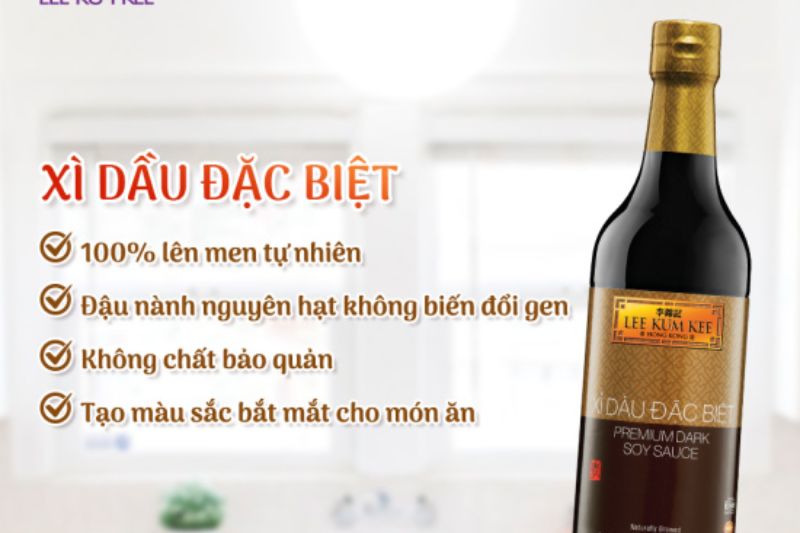 Xì dầu đặc biệt Dark Soy Sauce hiệu LEE KUM KEE – chai 500ml 8 Ưu điểm của sản phẩm Xì dầu đặc biệt Dark Soy Sauce hiệu LEE KUM KEE