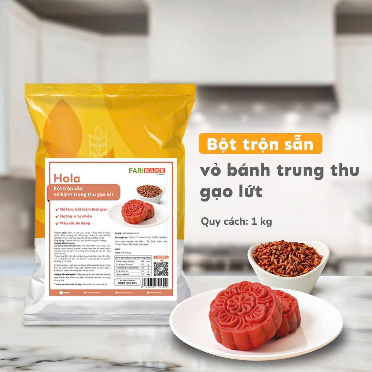 Bột vỏ bánh Trung thu Hola gạo lứt 1kg 1 z6956714250019 a3f93ce48c7fb8de0f6fe03665c6d4ec